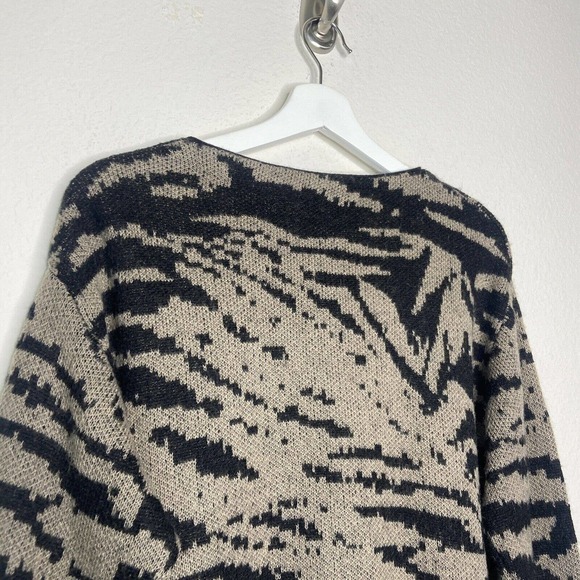 PAM & GELA Tiger Striped Pocketed Brown and Black Cardigan S - Picture 9 of 10